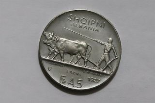 Albania 1927 Jewlery Silver Medal With 23gr.  Weight Not A Coin B36 K2741
