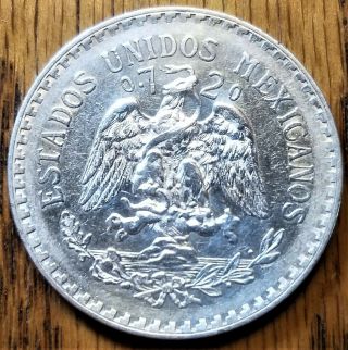 1921 Mexico 1 Peso Xf Silver Coin