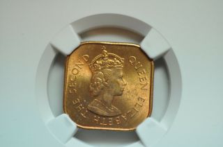 mw5144 Malaya & British Borneo; Bronze Cent 1961 NGC MS63 RD KM 5 2