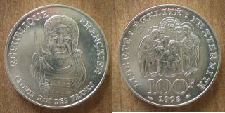 France 100 Francs 1996 Silver Coin Clovis King Of Franc World