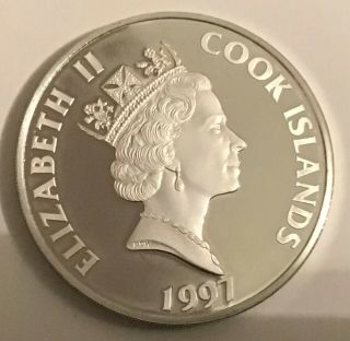 1997 Cook Islands 50 Dollars Proof Silver Coin