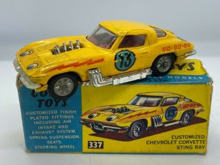 Corgi 337 Customized Chevrolet Corvette Sting Ray Vintage /w Box
