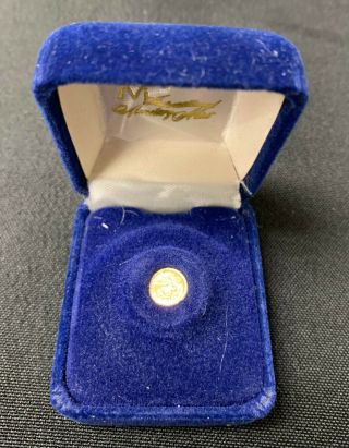 1980 South Africa Miniature 14 Karat Gold Krugerrand Mini Coin