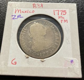 1775 Fm - 2 Reals Mexico Silver 0.  1965 Oz