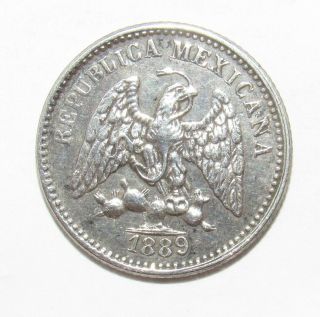 Mexico 1889 Do C 5 Centavos Km 398.  3 Au