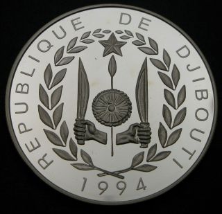 DJIBOUTI 100 Francs 1994 Proof - Silver - 1996 Olympic Games - 806 2