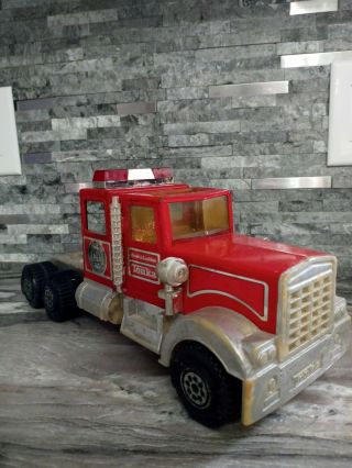 Vintage 1980s Pressed Steel Tonka Hook And Ladder Fire Truck Semi Truck Only
