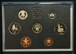 1991 Uk United Kingdom British Royal Proof 8 Coin Set W/box &