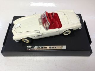 White Revell Bmw 507 Touring Sport Die Cast Metal Model Vehicle On Stand 149