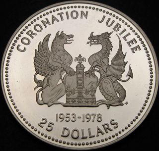 British Virgin Islands 25 Dollars 1978 Proof - Silver - Coronation - 3538 ¤