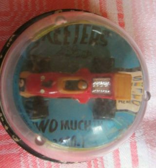 1972 Ideal Skeeters " Two Much " Mini Die - Cast Race Car In Dome/bubble 3300 - 1