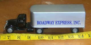 Vintage Ertl Roadway Express,  Inc.  1937 Ford Tractor Trailer Semi Truck 9 " Long
