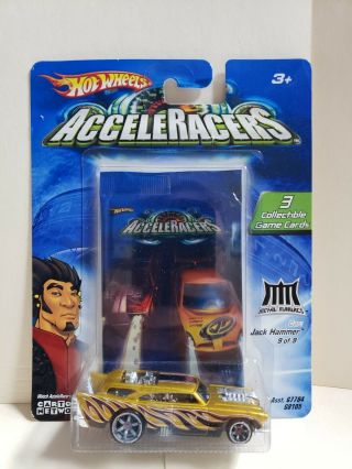 Hot Wheels 3 Collectible Cards 2005 Acceleracers Metal Maniacs 9/9 Jack Hammer