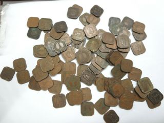 100 British Malaya & Borneo 1 One Cent Copper Coins King George Vi