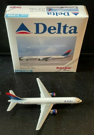 Delta Airlines Boeing 757 - 200 Herpa Wings 1:500 Diecast Model Airplane