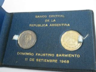 Presentation Folder,  Argentina 25 Pesos 1968 Km 63 Banco Central De La Republica