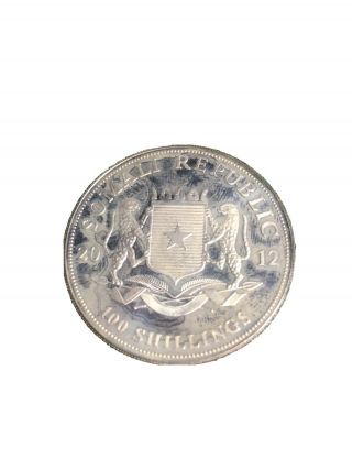 2015 Somalia Large 1 Oz.  999 Silver 100 Shillings - Elephant