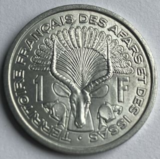 French Afars And Isaas 1 Franc 1975 (km 16)