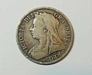 Great Britain Silver Half Crown 1895.  0.  925 Silver.  Queen Victoria