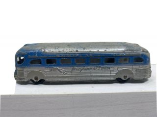 Vintage Tootsie Toy Greyhound Lines Bus - Made In The Usa - Fast