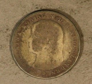 1895 Netherlands 25 Cents Silver Rare Coin Slanted Mm U.  S