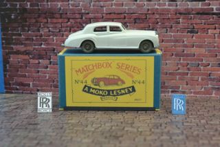Dinky Matchbox Lesney No 44a Rolls Royce White Wedding Car Code 3 Restored