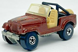 Vintage 1981 Mattel Hot Wheels Brown Jeep Cj - 7 Diecast Malaysia