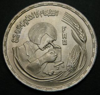Egypt 1 Pound Ah1398 / Ad1978 - Silver - F.  A.  O.  - Aunc - 3288