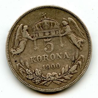 Austria Hungary 1900 5 Corona Franz Joseph I Silver Coin Mp210710