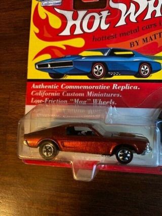 Hot Wheels Series Ii Custom Mustang Redline Orange W/tab 1993