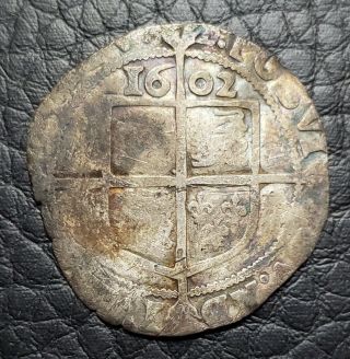 Silver 1602 England Great Britain 6 Pence | 2 Mm | S - 2585 | Elizabeth I