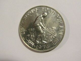 Bhutan 1974 15 Ngultrums Unc Silver Coin