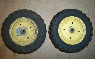 Vintage John Deere 1:16 Toy Tractor 3010 Or 3020 Rear Diecast Tires Wheel Parts