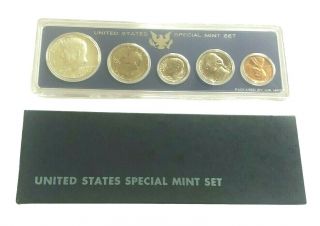 1966 Sms Set Us Special Set 5 Coins Box 40 Silver Kennedy