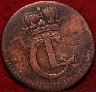 1728 German States Scheide Muntz 1 Heller Foreign Coin