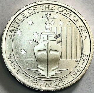 Australia - Battle Of The Coral Sea - 50 Cents 2014 - 1/2oz.  999 Fine Silver Coin