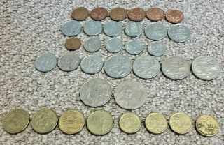 Australia/australian/new Zealand Coin Dollar/cent Bundle Joblot X34