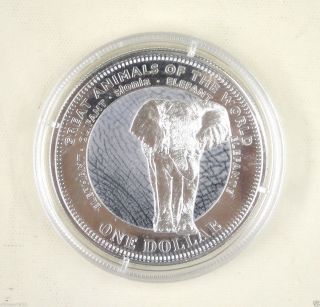 Fiji Coin 1 Dollar 2009 Unc,  Great Animals Of The World - Elephant