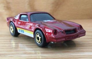1984 Hot Wheels Camaro Z - 28 Metalflake Dark Red,  Hot Ones Near 1:64