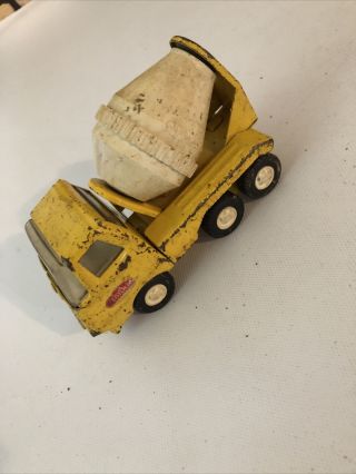 Tonka Cement Mixer Truck Yellow 1970 Vintage Pressed Steel Metal Small 55040