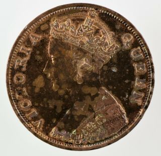 Hong Kong: British Colony - Victoria 1863 1 Cent,  Ef Cleaned.  Km 4.  1