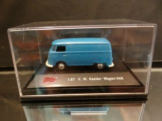 Blue Ho Scale Malibu International Volkswagen Vw Kasten - Wagen Van 1:87