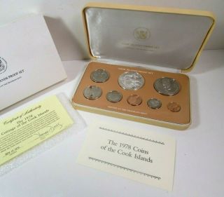 1978 Cook Islands Proof Coin Set Of 8 Complete