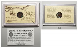 Admiral Gardner Shipwreck Coin 1808 East India Company 10 X Cash Coin,  Case,