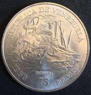 Venezuela - Silver 75 Bolívares Coin - 