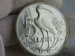 Trinidad And Tobago 1973 $5 Silver Coin Uncirculated Proof 0.  878 Ounces Asw