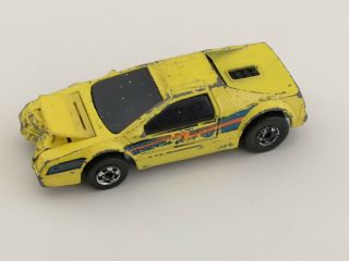 Hot Wheels Crack - Ups Yellow Basher Cruiser Coupe 1983 Mattel - Playworn