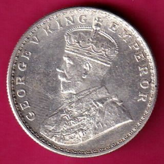 British India 1919 George V One Rupee Rare Silver Coin Gl41