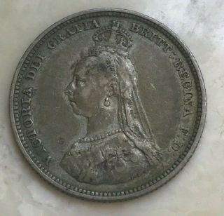 1887 Great Britain 1 One Shilling - Silver