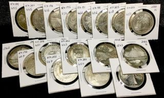 Uncirculated German Federal Rep.  1998 - 2001 10 Mark 92.  5 Silver Coin